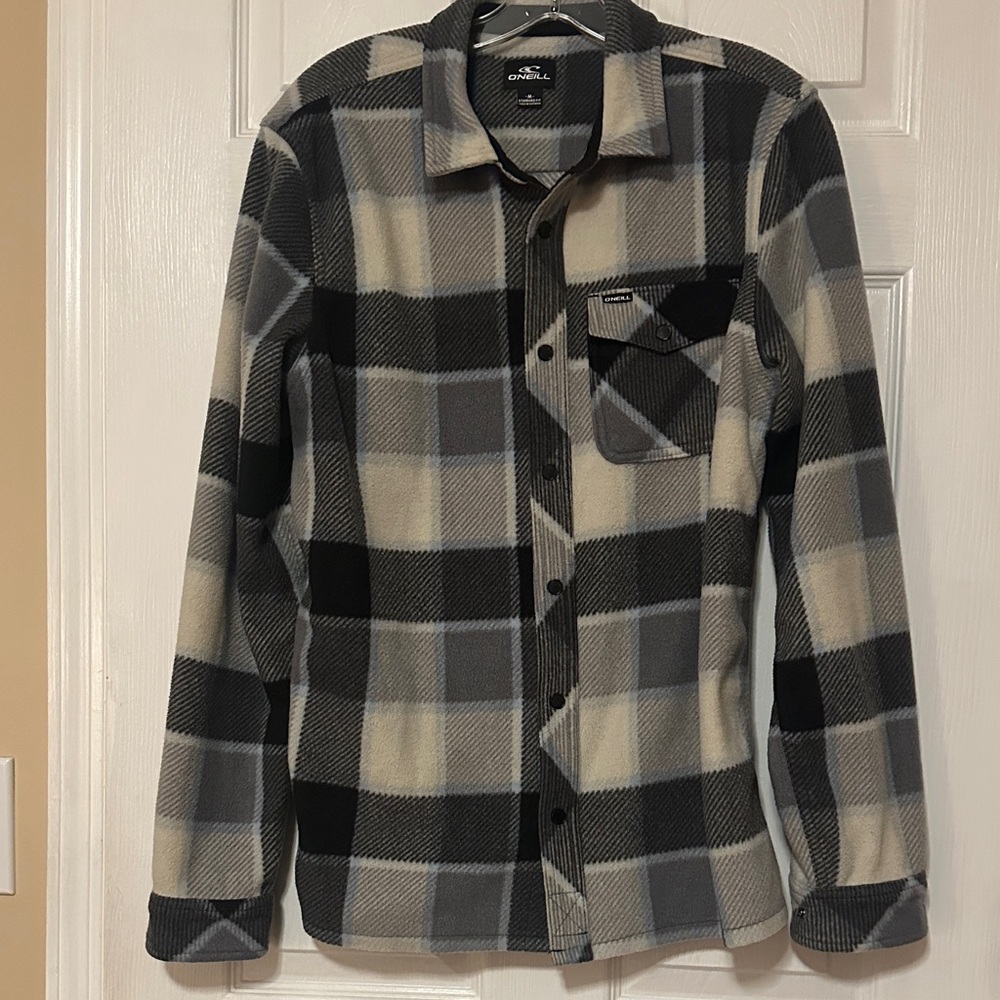 O’Neill  Black and Gray Checkered Shirt